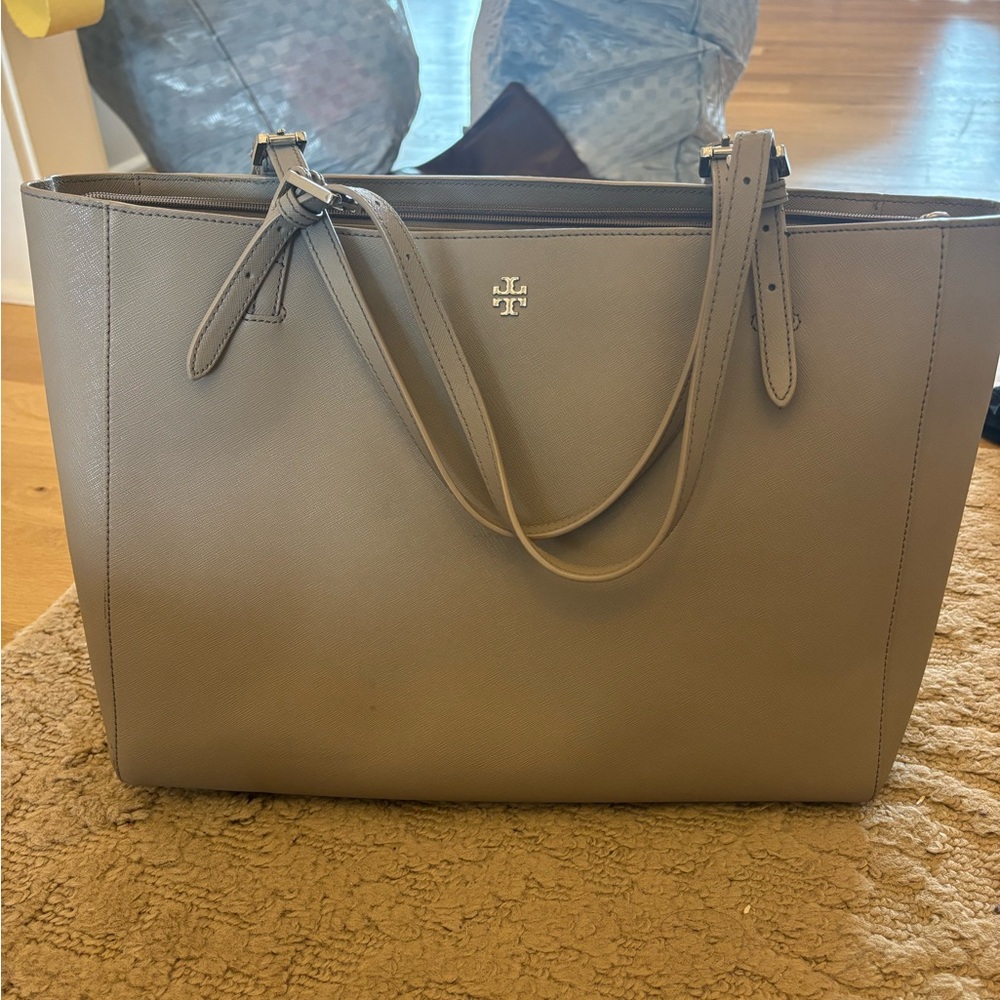 Tory Burch Taupe Leather Tote